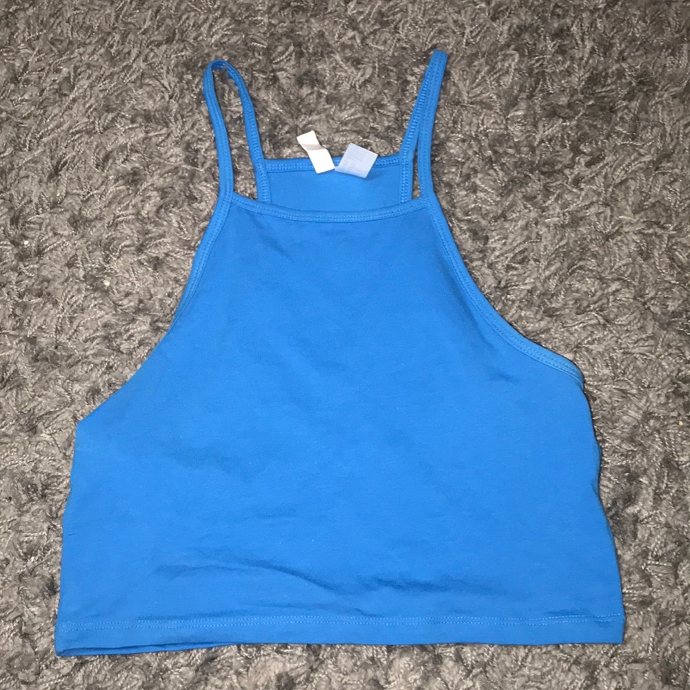 Blue Cropped Tank